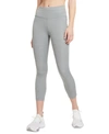 Nike Women's Fast Mid-rise Crop Running Leggings In Grey