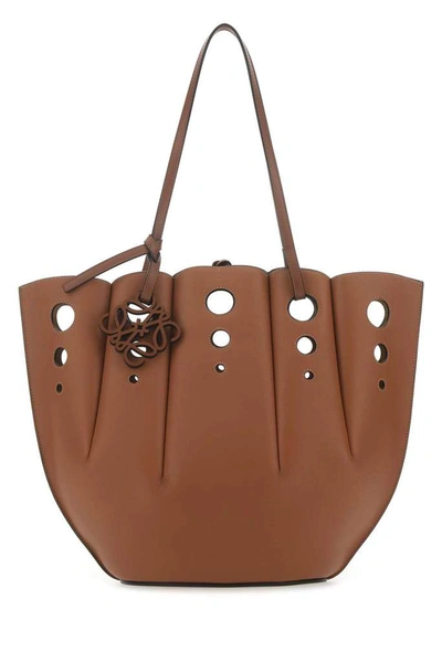 Loewe Shell Tote Bag In Brown