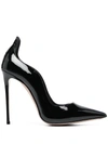 Le Silla Ivy 120 Pumps In Black Patent Leather In Nero Neri E Grigi
