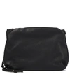The Row Bourse Small Leather Shoulder Bag In Black