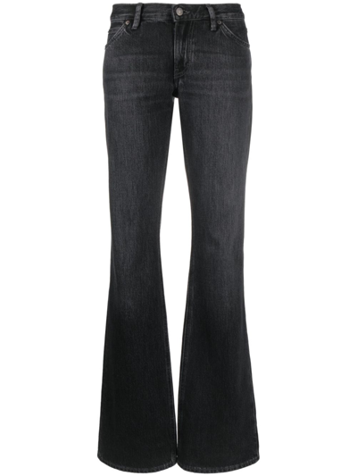 Acne Studios High-rise Straight-leg Jeans In Black