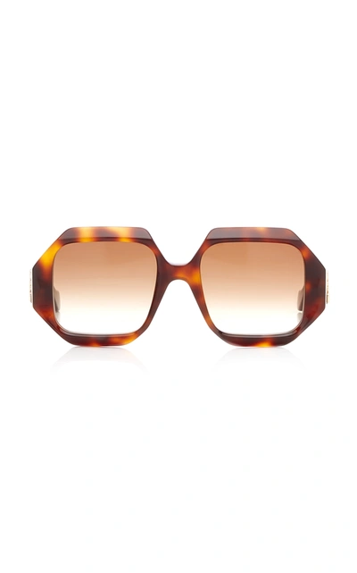 Loewe Women's Oversized Square-frame Acetate Sunglasses In Black,brown