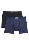 Saxx Assorted 2-pack Vibe Performance Boxer Briefs In Black/ Navy