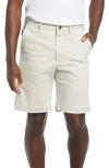 Vintage Classic Flat Front Chino Shorts In Stone