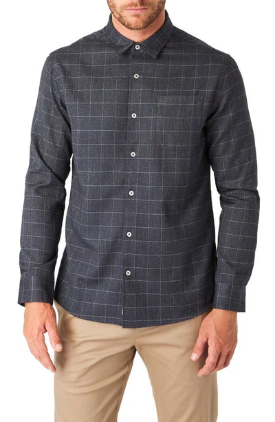 7 Diamonds Harley Slim Fit Check Button-up Shirt In Black