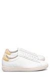 Clae Bradley Sneaker In White Leather Pale Banana