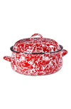 Golden Rabbit Dutch Oven In Red Swirl