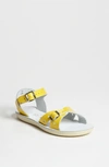 Salt Water Sandals By Hoy Kids' Sun San Sweetheart Sandal In Shiny Yellow