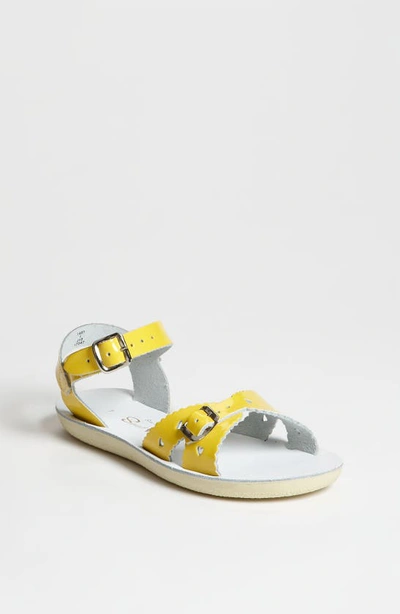 Salt Water Sandals By Hoy Kids' Sun San Sweetheart Sandal In Shiny Yellow