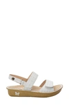 Alegria 'verona' Sandal In Engraver White Leather