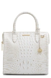 Brahmin Caroline Melbourne Embossed Leather Satchel In Sugar Melbourne