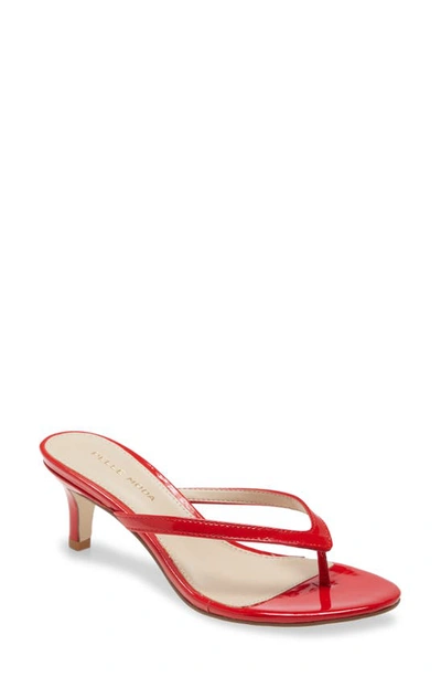 Pelle Moda Slide Sandal In Red Patent