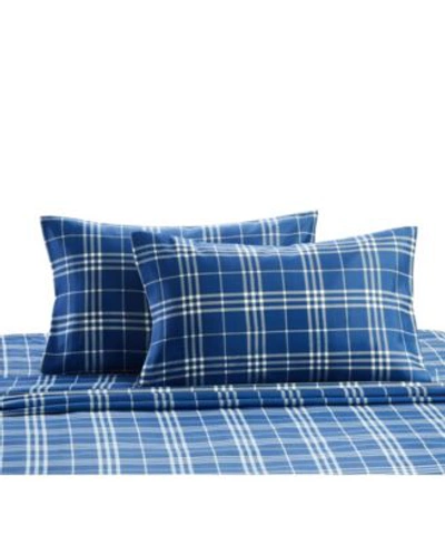 Harper Lane Blue Plaid 4 Piece Sheet Collection Bedding