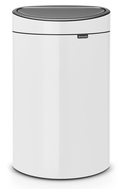 Brabantia Touch Top 10.6g Trash Can In White