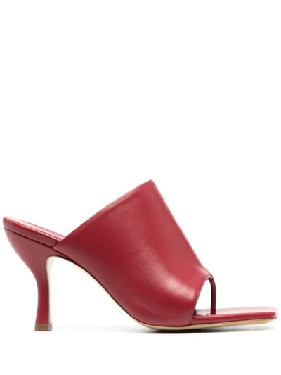 Gia Couture Gia Borghini X Pernille Teisbaek Perni 02 Flip Flop Mules In Red