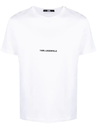 Karl Lagerfeld Logo-print Organic Cotton T-shirt In White