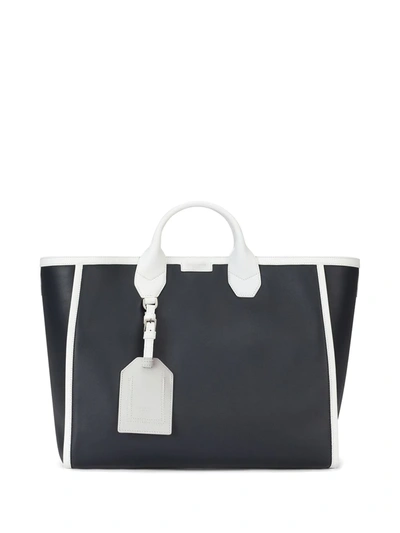Dolce & Gabbana Two-tone Design Tote Bag In Blue