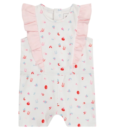 The Marc Jacobs Babies' Letter-print Sleeveless Shorties In White