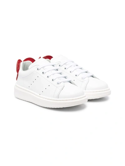 Simonetta Teen Low-top Leather Sneakers In White