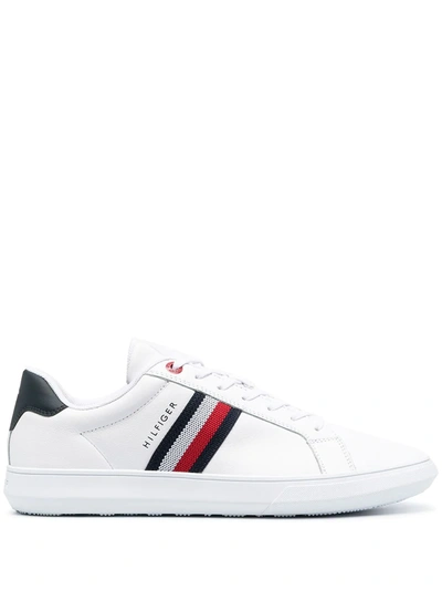 Tommy Hilfiger Side-stripe Low-top Sneakers In White