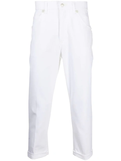 Neil Barrett Loose-fit Stretch Cotton Trousers In White