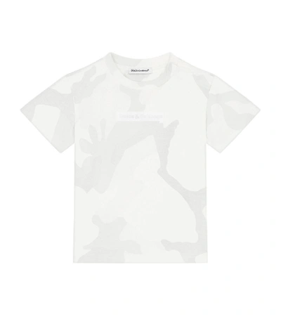 Dolce & Gabbana Babies' Kids Camouflage T-shirt (3-30 Months) In White