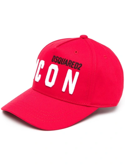 Dsquared2 Babies' Icon-embroidered Baseball Cap In Red