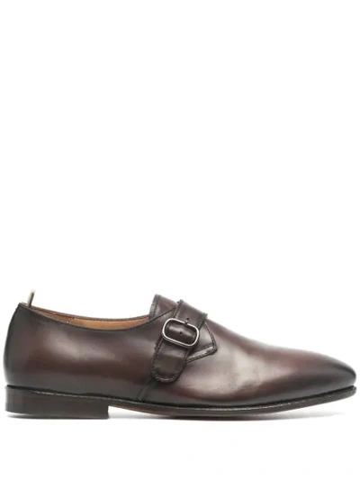 Officine Creative Side-buckle Loafers In Brown