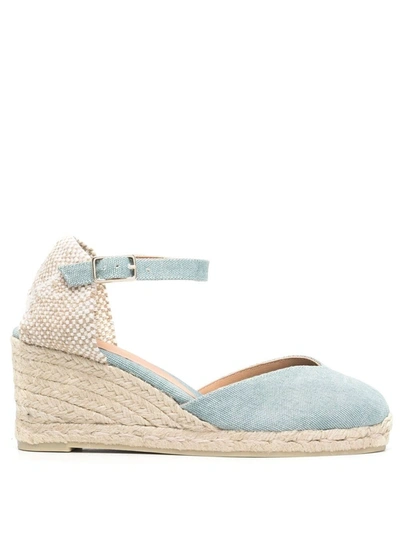 Castaã±er Castaner Carol Espadrilles In Canvas With 7cm Wedge In Azure