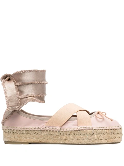 Red Valentino Ankle-tie Espadrille Pumps In Pink