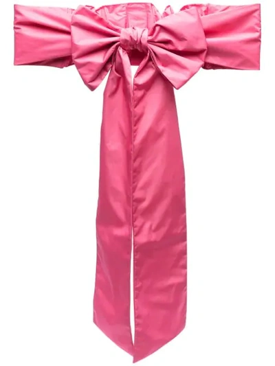 Red Valentino Red (v) Maxi Bow Belt In Pink
