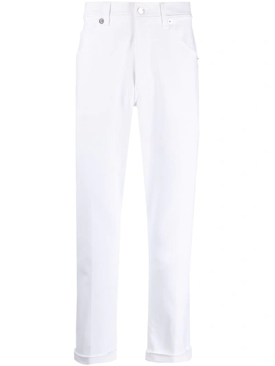 Neil Barrett Stretch Denim Five Pocket Jeans In White