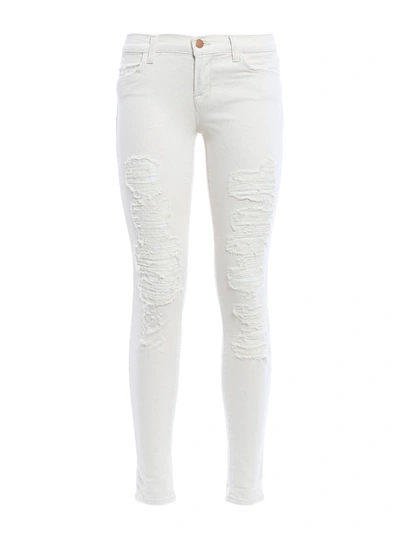 J Brand Women's Jb620c028d White Cotton Jeans - Atterley