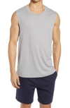 Alo Yoga The Triumph Sleeveless T-shirt In Athletic Heather Grey