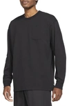 Nike Sportswear Max 90 Long Sleeve Pocket T-shirt In Black/ Black