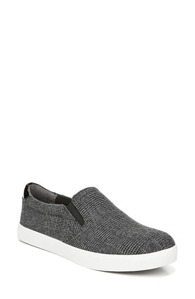 Dr. Scholl's Madison Slip-on Sneaker In Black/ Grey Plaid Fabric