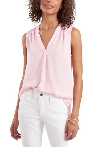 Vince Camuto Rumpled Satin Blouse In Pink Iris