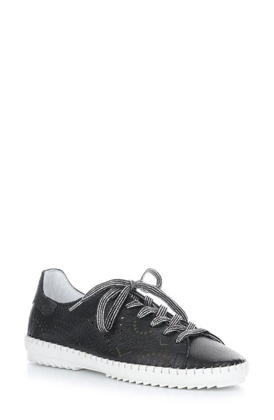 Bos. & Co. Oxley Lace-up Sneaker In Black Floater Lazer Leather