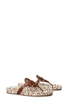 Tory Burch Miller Cloud Leather Mules In Brown,white