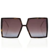 Dior 30montaigne Su Square Sunglasses, 58mm In Brown