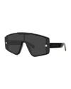 Dior Xtrem Mask Sunglasses With Interchangeable Lenses, 150mm In Black