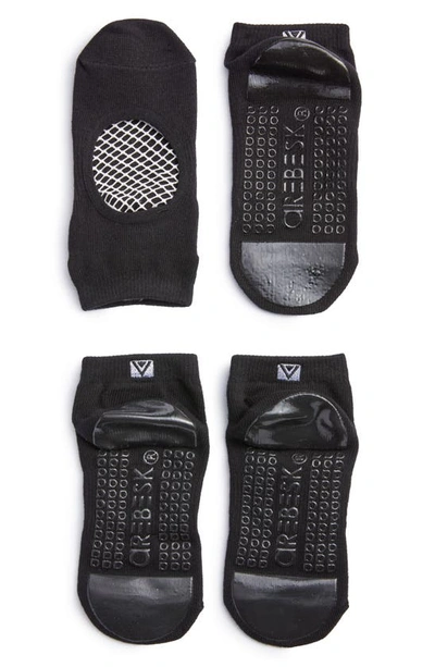 Arebesk Phish Net 2-pack No-slip Socks In Black / Black-white
