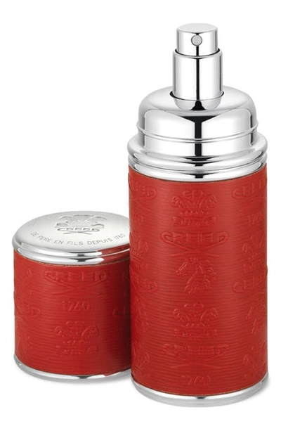 Creed Refillable Deluxe Leather Atomizer, 1.7 oz In Red/silver Trim
