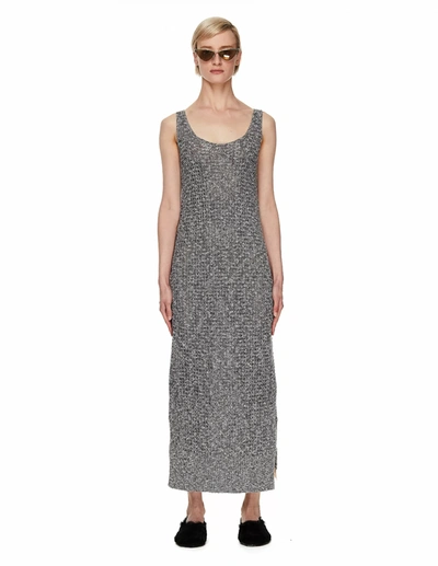 Y's Grey Linen & Cotton Knitted Dress