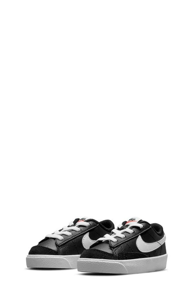 Nike Kids' Blazer Low '77 Low Top Sneaker In Black/ White/ Black/ White