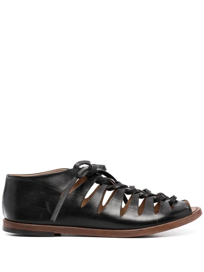 Alberto Fasciani Xenia Leather Sandals In Black