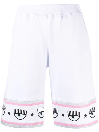 Chiara Ferragni Logomania Knee-length Shorts In White