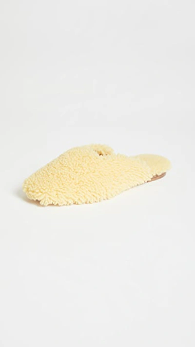 Sleeper Shearling Slippers In Yellow