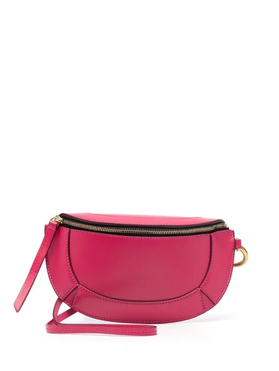 Isabel Marant Bossey Leather Crossbody Bag In Pink