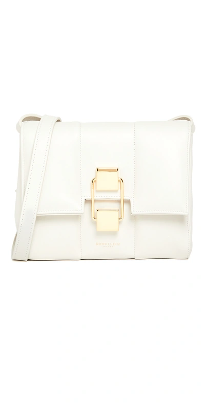 Demellier Mini Alexandria Leather Shoulder Bag In Off White